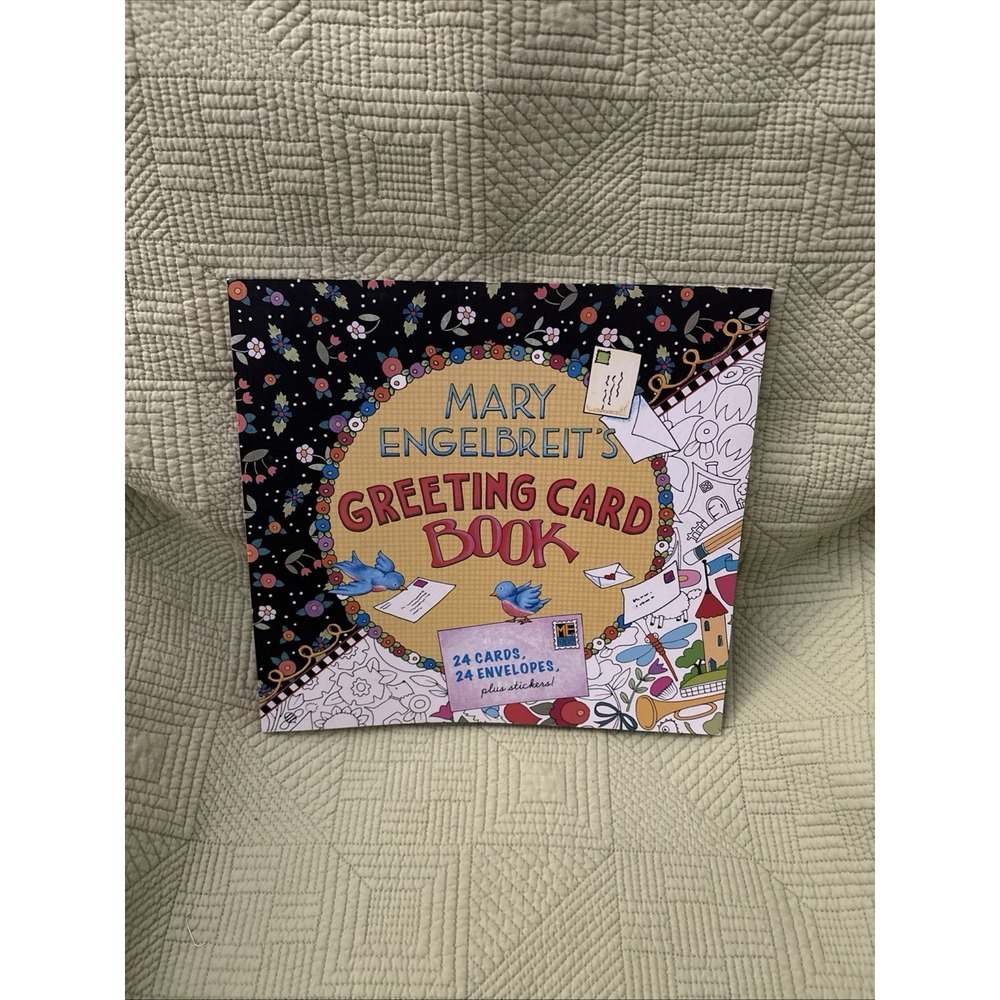 Mary Engelbreit'sGreeting Card Book Cards W/Envelopes & Stickers Adult Coloring